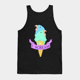 I scream Ice cream Blue and Turquoise parrotlet Tank Top